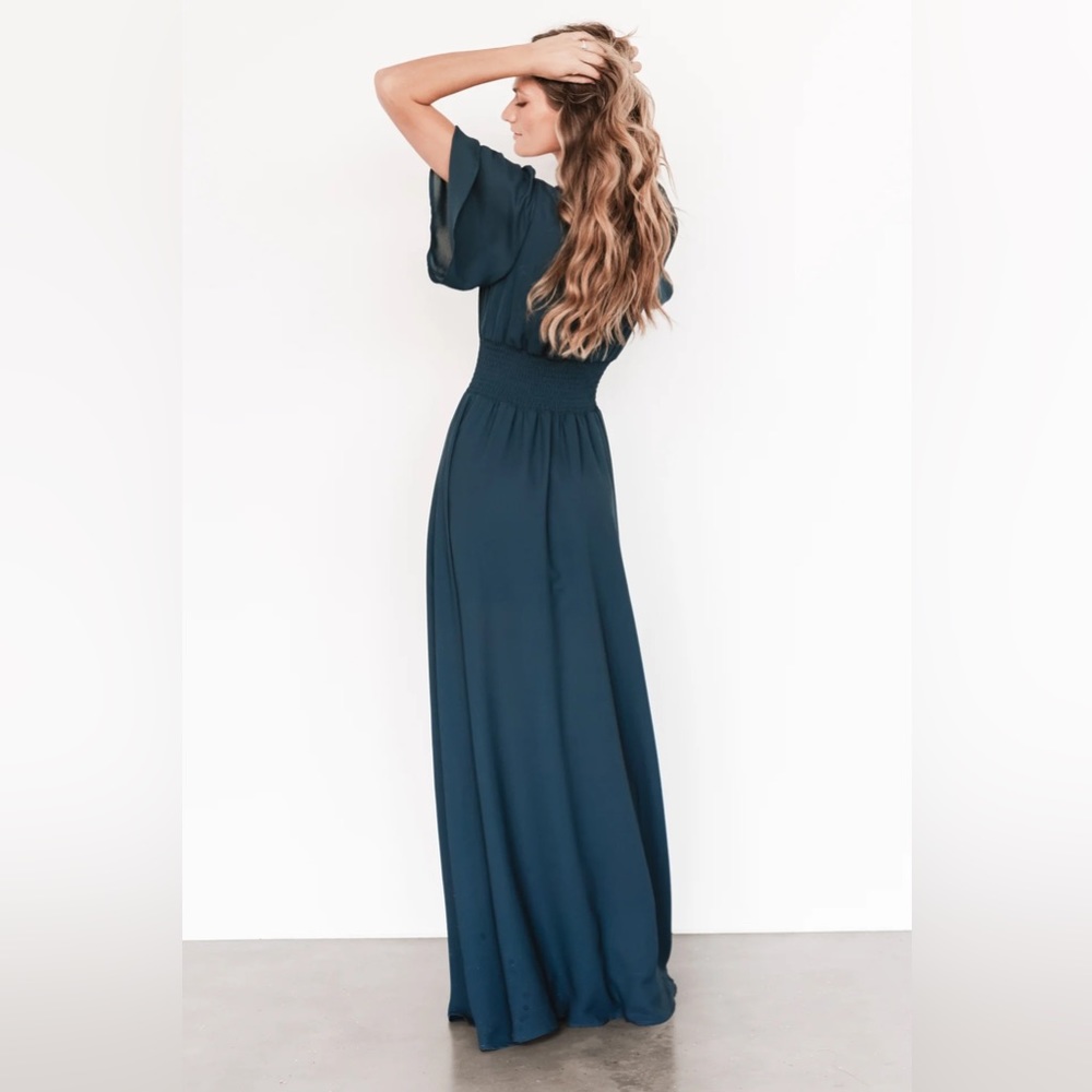 Baltic Born Deep Teal Maxi Dress with Slit - Picture 3 of 9